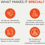 Before and after using Oshea Papaya Face Wash – reduced blemishes, pigmentation, and brighter skin
