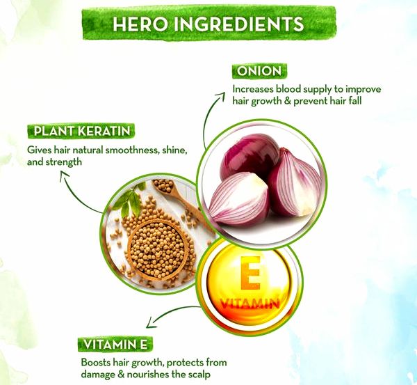 Onion Shampoo with natural ingredients for reducing hair fall, strengthening roots, and promoting smooth, shiny hair