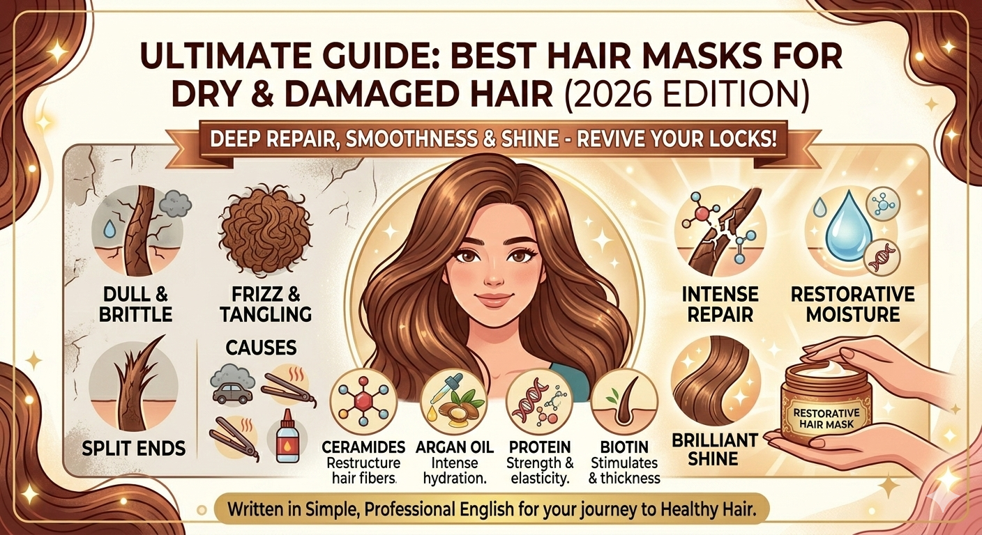 Best hair masks for dry damaged hair 2026 – deep conditioning treatments for repair, smoothness and shine