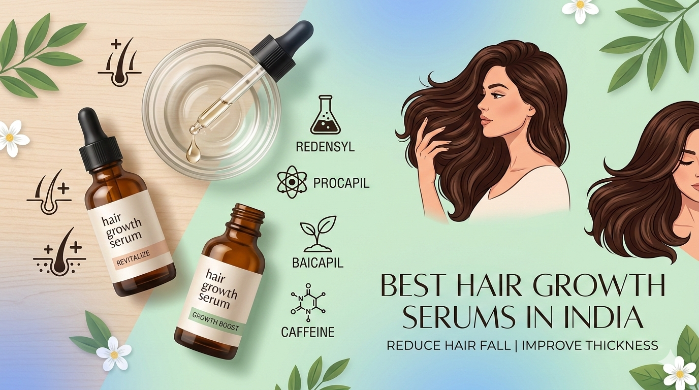 Best hair growth serums in India for thicker and stronger hair – Redensyl, Biotin and caffeine based hair serum for reducing hair fall