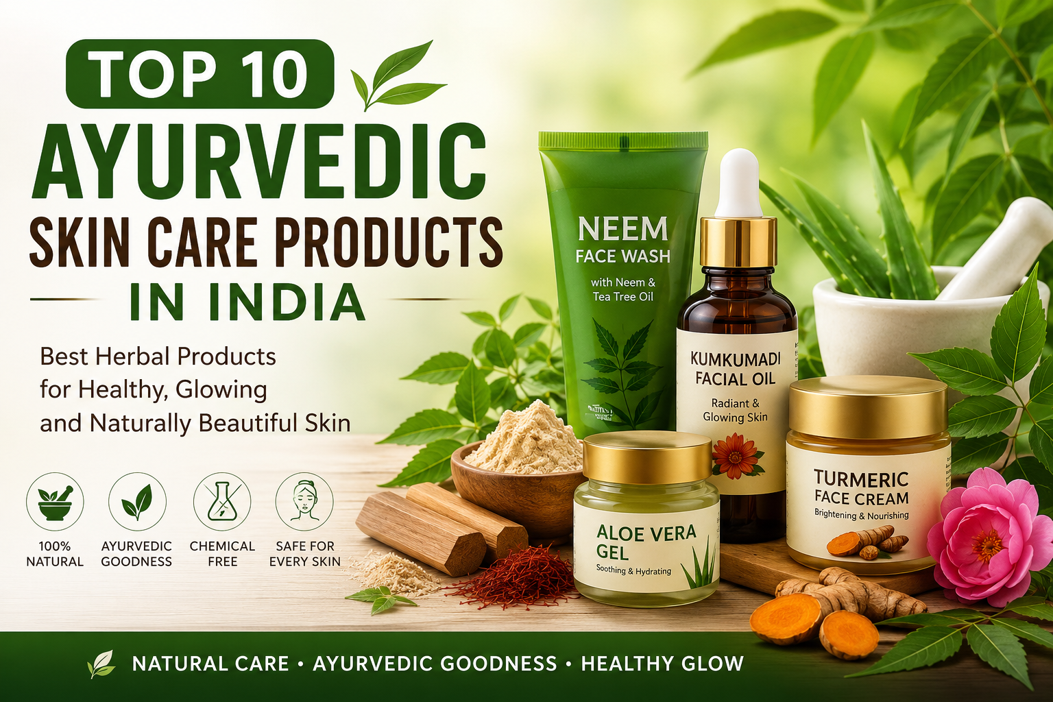 Top 10 Ayurvedic Skin Care Products in India for Healthy and Glowing Skin