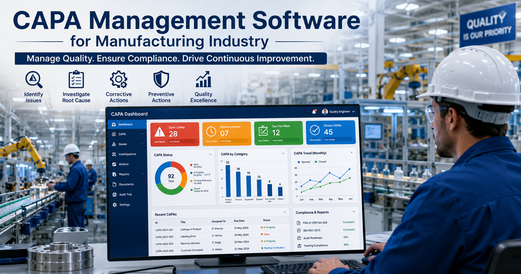 CAPA Management Software for Manufacturers: Quality Management and Regulatory Compliance