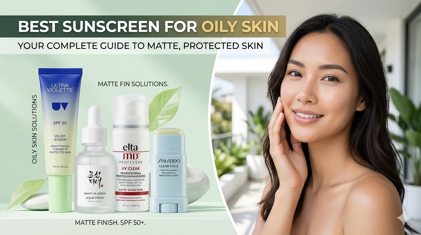 Best sunscreen for oily skin with lightweight matte finish and SPF protection for acne-prone skin